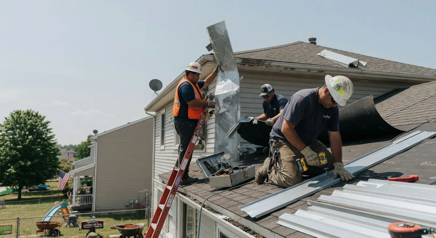 Storm Damage Metal Roof Repair in Endeavor, PA